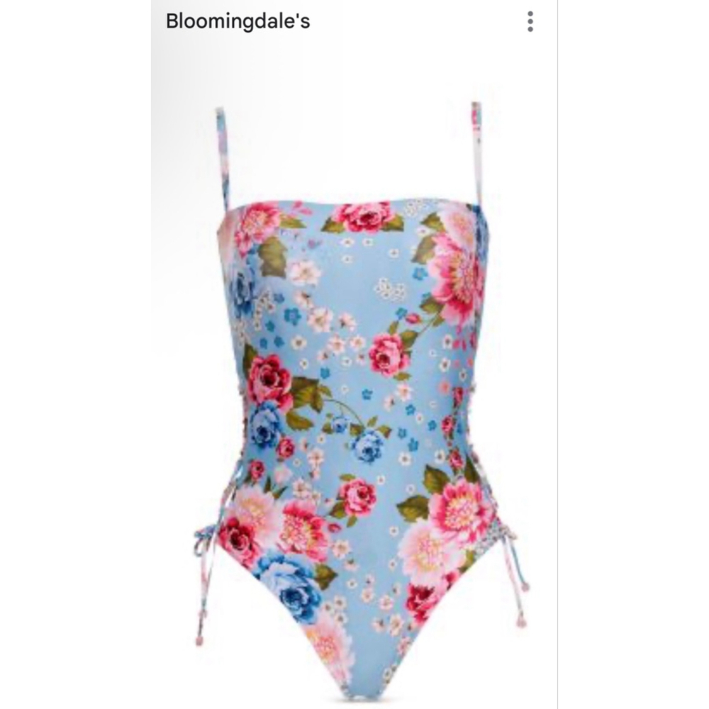 NWT Agua Bendita Meriel Meraki M Floral Print One Piece Reversible Swimsuit - Picture 8 of 10